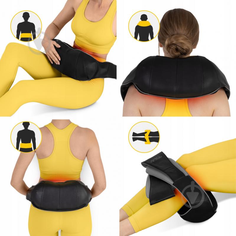Масажер 4fizjo Shiatsu Pro+ для шиї та спини Black/Grey (P-5907739319067) - фото 6