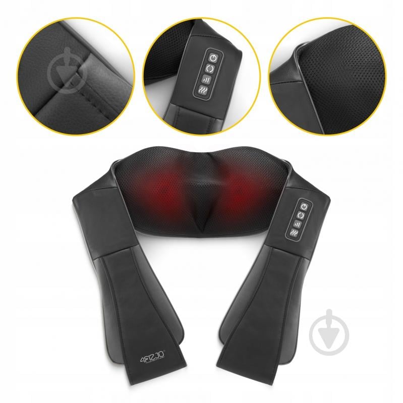 Масажер 4fizjo Shiatsu Pro+ для шиї та спини Black/Grey (P-5907739319067) - фото 5
