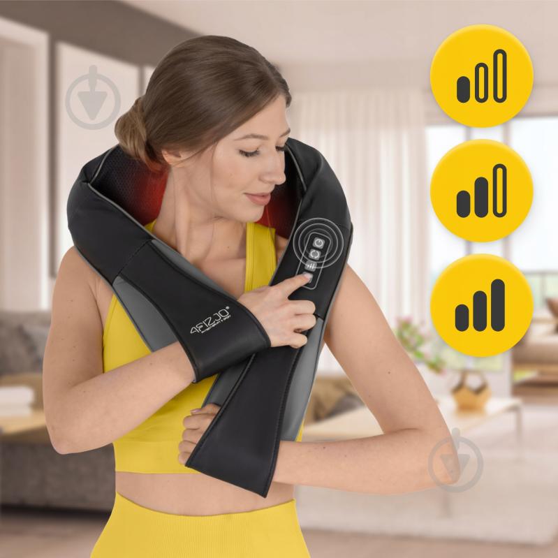 Масажер 4fizjo Shiatsu Pro+ для шиї та спини Black/Grey (P-5907739319067) - фото 11