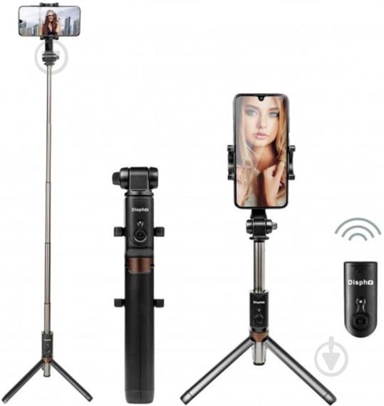 Трипод WS-18002 Selfie Stick Tripod Bluetooth (DSP-WS18002) black - фото 8