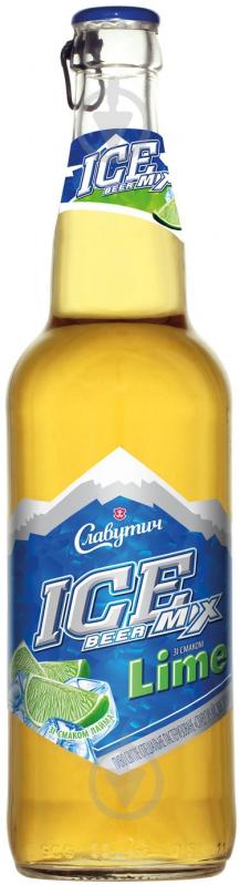 Пиво Славутич Ice Mix Lime светлое фильтрованное 3,5% 0,5 л - фото 1