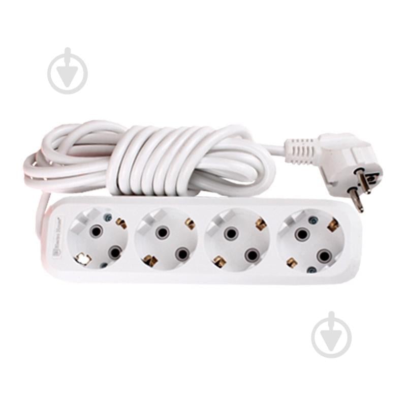 Удлинитель бытовой ElectroHouse с заземлением 4 гн. белый 4 м EH-2218 - фото 1 Удлинитель бытовой ElectroHouse с заземлением 4 гн. белый 4 м EH-2218 - фото 1