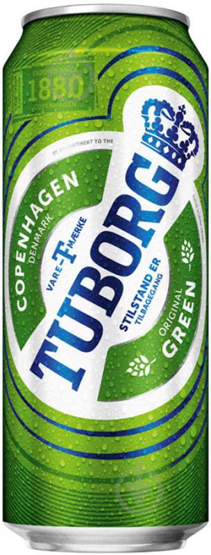 Пиво Tuborg Green світле фільтроване ж/б 4,6% 0,5 л - фото 1