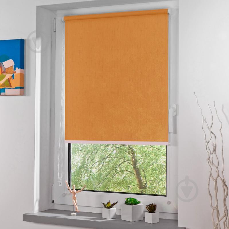 Ролета мини Rollotex LEN с фиксацией под наклон апельсиновая 61x240 см - фото 2 Ролета мини Rollotex LEN с фиксацией под наклон апельсиновая 61x240 см - фото 2