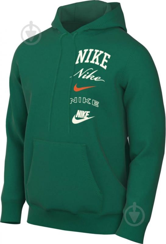 Джемпер Nike M NK CLUB BB PO HDY STACK GX FN2634-365 р.2XL зеленый - фото 8