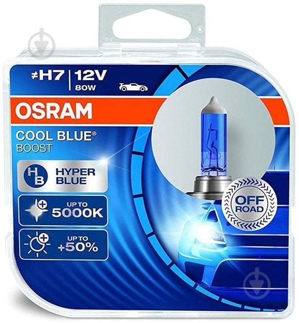Автолампа галогенная Osram Cool Blue Boost H7 80 Вт 1 шт. (4052899437692) - фото 2