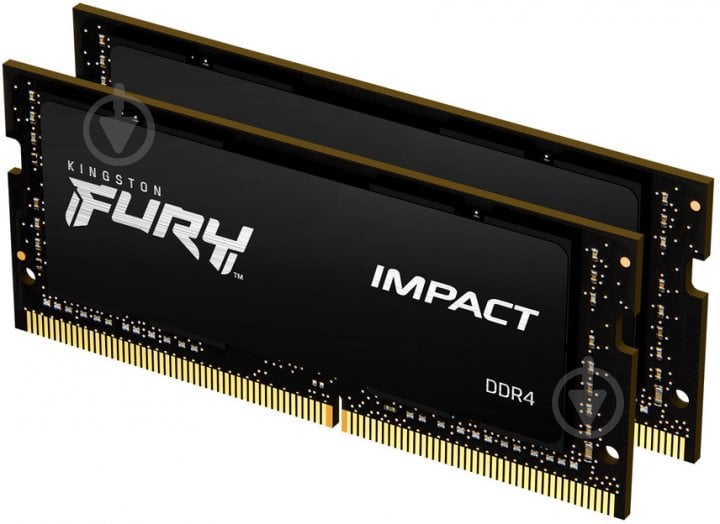 Оперативная память Kingston SODIMM DDR4 64 GB (2x32GB) 2666 MHz (KF426S16IBK2/64) Fury Impact - фото 1