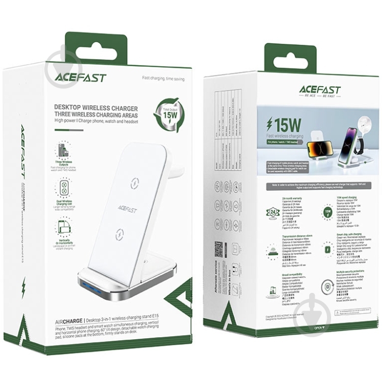 Зарядное устройство Acefast Wireless QI 3in1 15W E15 Acefast - фото 4