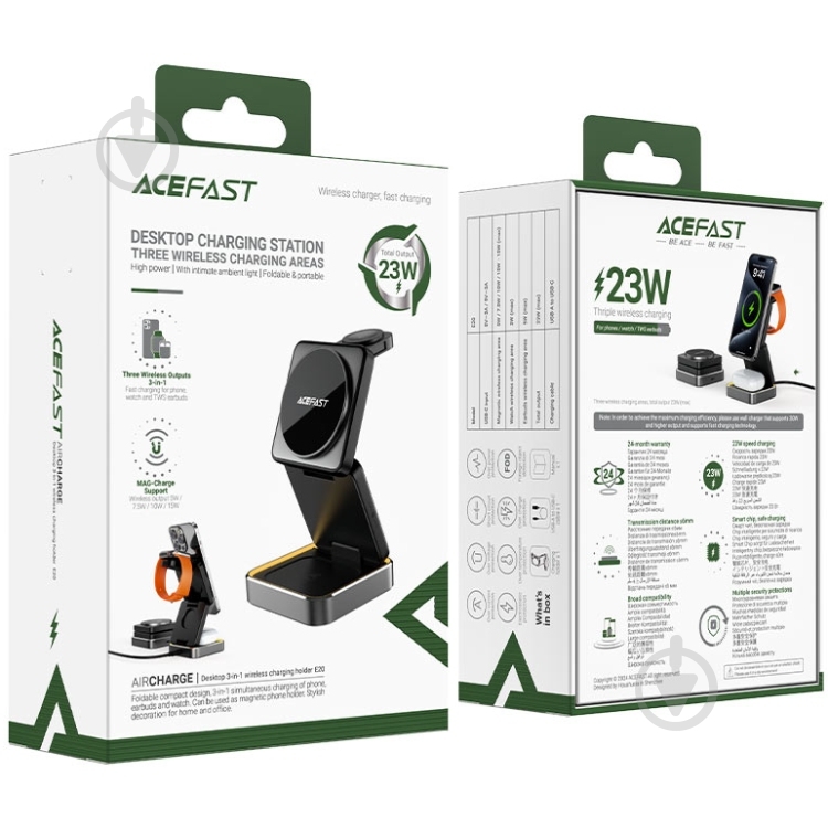 Зарядное устройство Acefast Wireless QI 3in1 15W E20 Acefast - фото 5 Зарядное устройство Acefast Wireless QI 3in1 15W E20 Acefast - фото 5