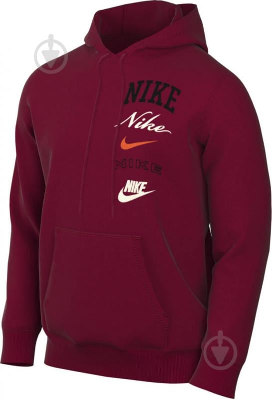 Джемпер Nike M NK CLUB BB PO HDY STACK GX FN2634-677 р.L бордовий - фото 8