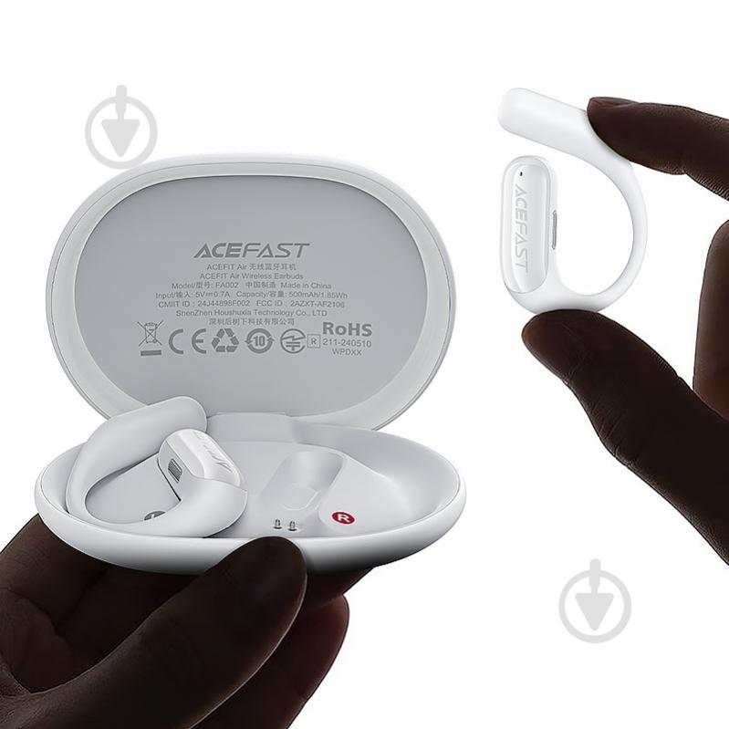 Bluetooth-гарнитура Acefast FA002 white (6974316283638) - фото 4 Bluetooth-гарнитура Acefast FA002 white (6974316283638) - фото 4