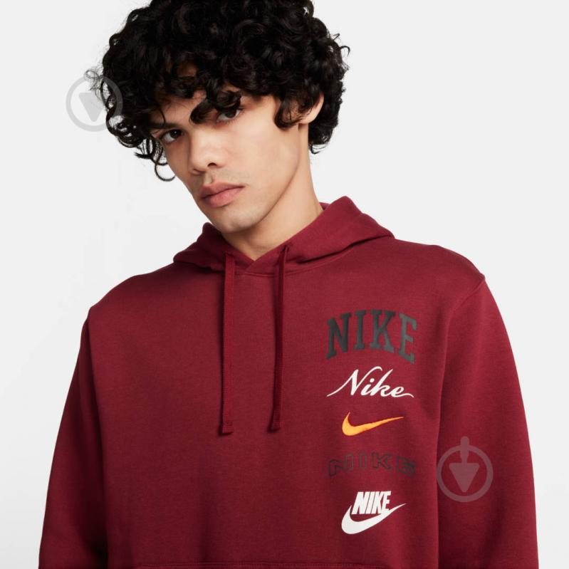 Джемпер Nike M NK CLUB BB PO HDY STACK GX FN2634-677 р.2XL бордовий - фото 3