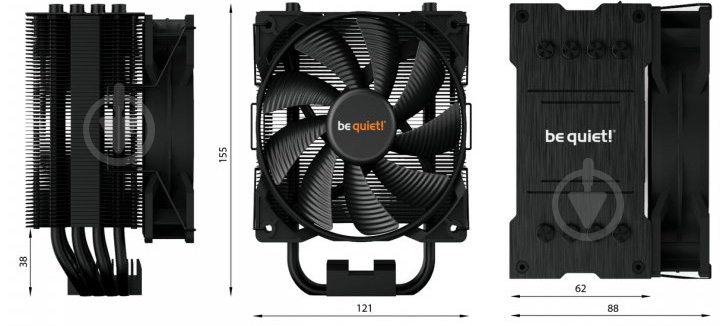 Процессорный кулер be quiet! Pure Rock 2 Black (BK007) - фото 12