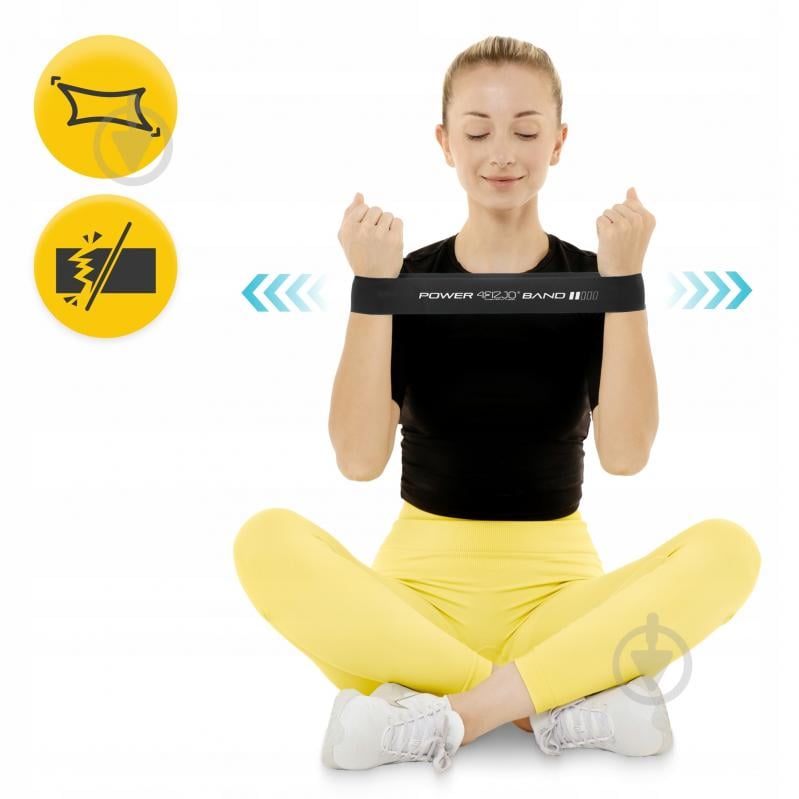 Резинка для фитнеса 4fizjo Mini Power Band 1,2 мм 15-20 кг (P-5907222931622) 4FJ0013 черный - фото 2