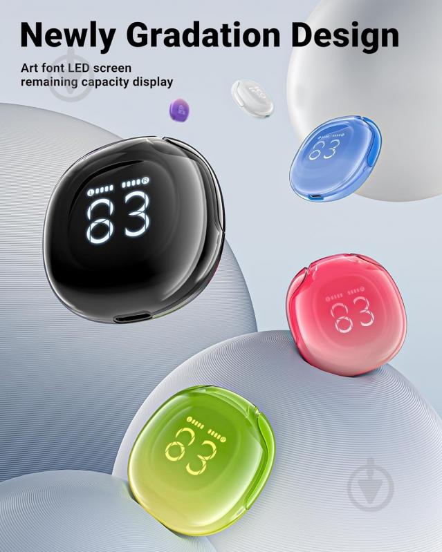 Bluetooth-гарнітура Acefast T9 black (6974316282570) - фото 6