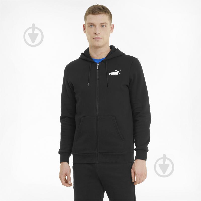 Толстовка Puma ESS SMALL LOGO FZ HOODIE FL 58670201 р.XL черный - фото 3