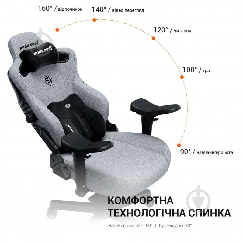 Крісло ігрове Anda Seat Kaiser 3 Pro Size XL Black Fabric рожевий - фото 19