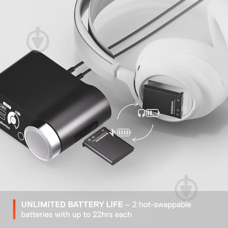 Гарнитура игровая SteelSeries Arctis Nova Pro Wireless white (61525) - фото 8