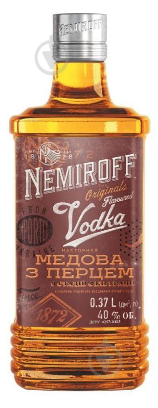 Настойка Nemiroff Украинская медовая с перцем 0,37 л - фото 1