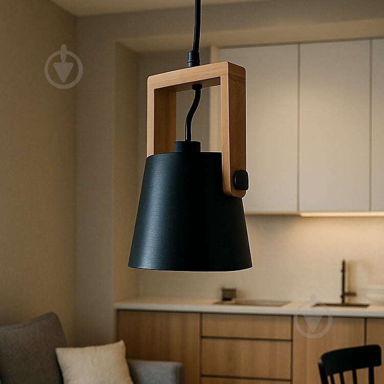 Світильник підвісний LIGHT SET VOLOSHKA RL 1xGX53 чорний/дерево - фото 3 Світильник підвісний LIGHT SET VOLOSHKA RL 1xGX53 чорний/дерево - фото 3