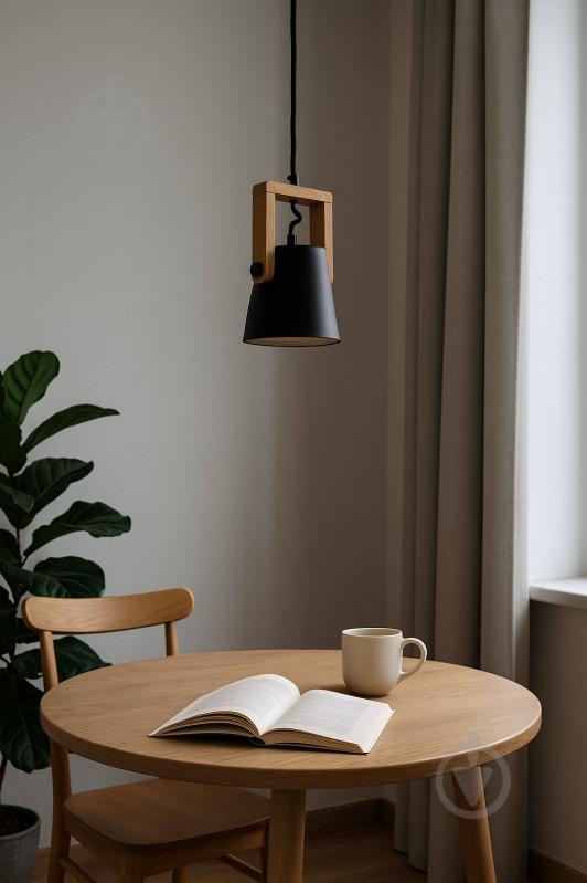 Світильник підвісний LIGHT SET VOLOSHKA RL 1xGX53 чорний/дерево - фото 2 Світильник підвісний LIGHT SET VOLOSHKA RL 1xGX53 чорний/дерево - фото 2