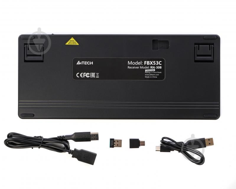 Клавіатура бездротова A4Tech FBX53C (Black) (FBX53C (Black)) ножничні перемикачі, Bluetooth / 2.4 ГГц black - фото 12 Клавіатура бездротова A4Tech FBX53C (Black) (FBX53C (Black)) ножничні перемикачі, Bluetooth / 2.4 ГГц black - фото 12