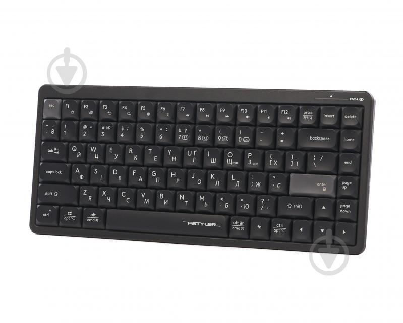 Клавіатура бездротова A4Tech FBX53C (Black) (FBX53C (Black)) ножничні перемикачі, Bluetooth / 2.4 ГГц black - фото 2 Клавіатура бездротова A4Tech FBX53C (Black) (FBX53C (Black)) ножничні перемикачі, Bluetooth / 2.4 ГГц black - фото 2