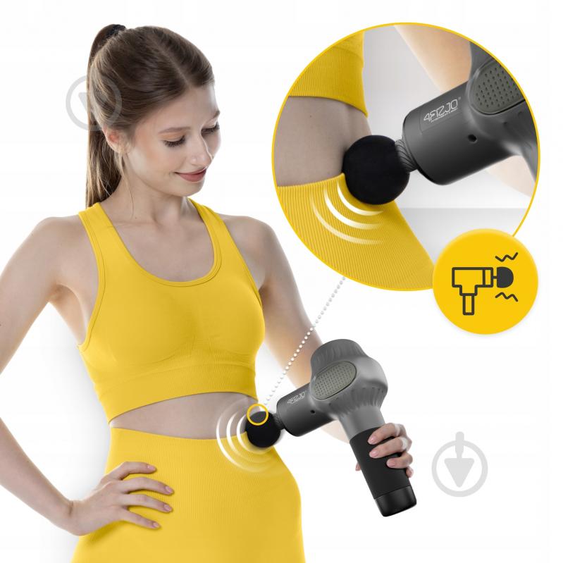 Перкусійний ручний масажер 4fizjo Massage Gun Active 30 Вт (P-5907739319937) - фото 9