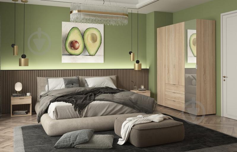 Шкаф для одежды Doros Гелар 3+3 ДСП 2034х2325х495 мм дуб сонома / - фото 4 Шкаф для одежды Doros Гелар 3+3 ДСП 2034х2325х495 мм дуб сонома / - фото 4