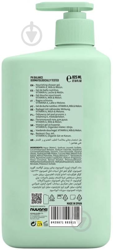 Гель для душа DICORA Urban Fit Молоко и диня 825 мл - фото 2