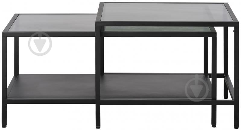 Стіл журнальний Unique Furniture BRONCO комплект 600/450x450/400x600/900 мм чорний прозорий 48430600 - фото 1