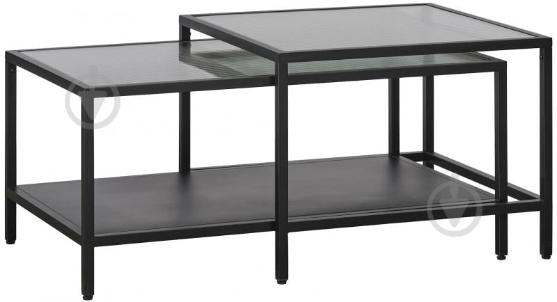 Стіл журнальний Unique Furniture BRONCO комплект 600/450x450/400x600/900 мм чорний прозорий 48430600 - фото 2