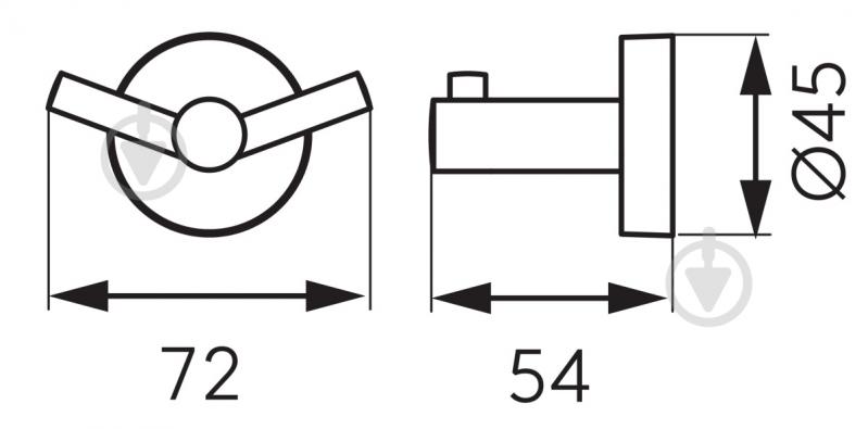 Крючок двойной Ferro MEPHISTO хром - фото 2