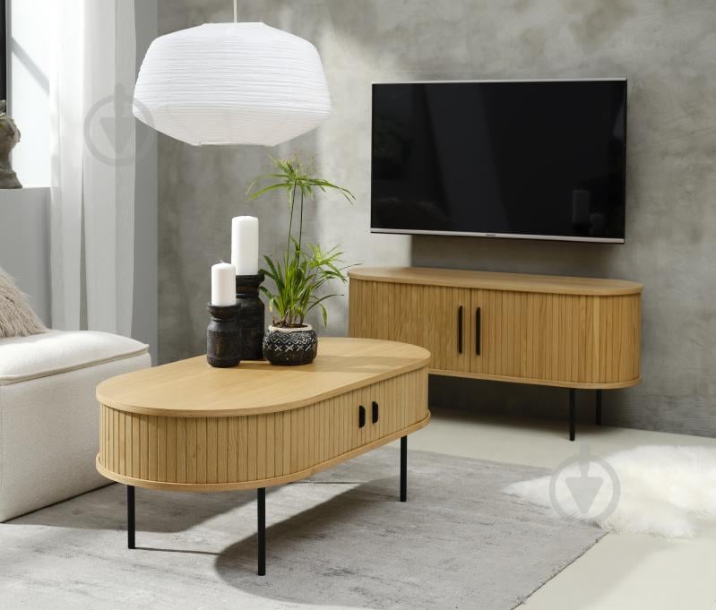 Стіл журнальний Unique Furniture NOLA 1200x600x450 мм чорний/дуб натуральний (46262780 ) - фото 10