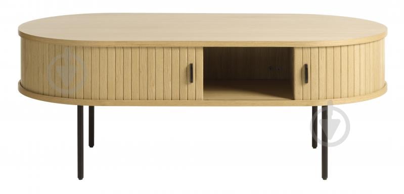 Стіл журнальний Unique Furniture NOLA 1200x600x450 мм чорний/дуб натуральний (46262780 ) - фото 5