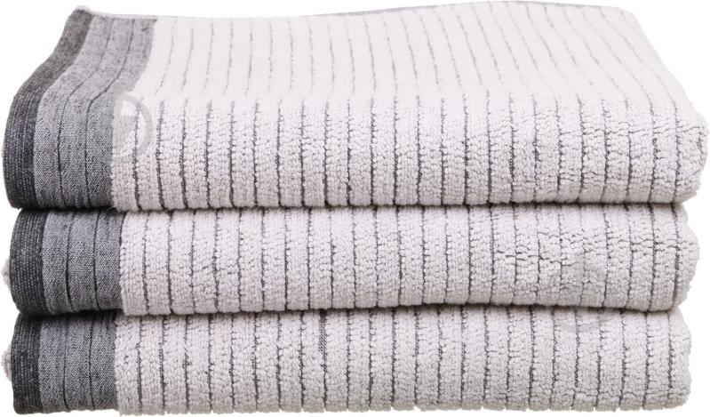 Рушник Stripe Natural 70x140 см сірий La Nuit - фото 1