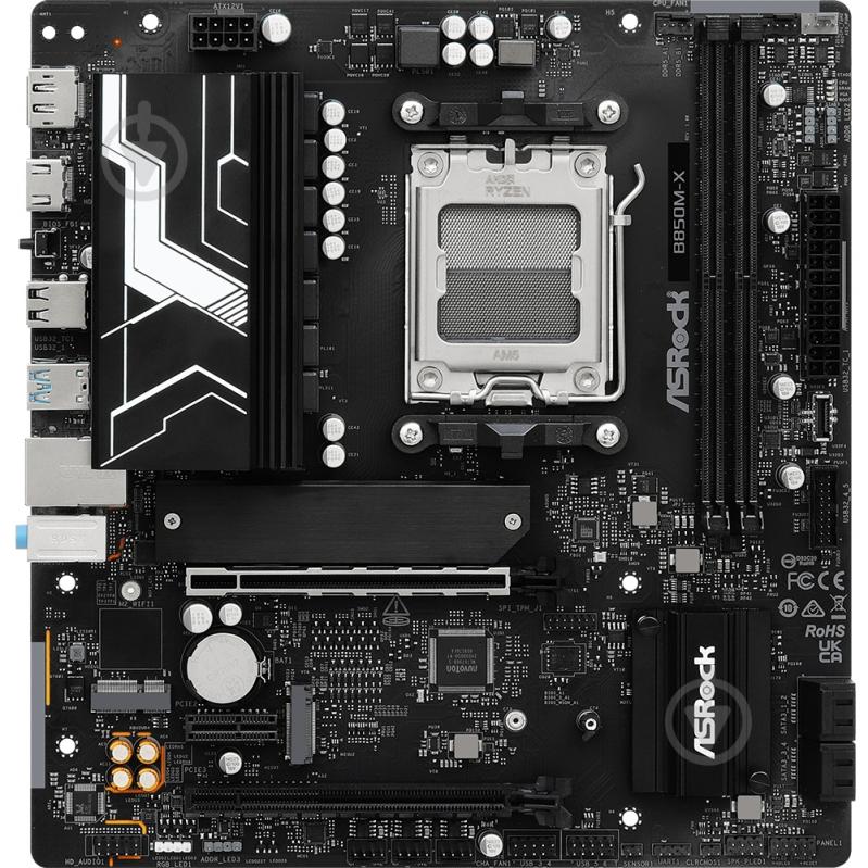 Материнская плата ASRock B850M-X (Socket AM5, AMD B850, micro ATX) - фото 1