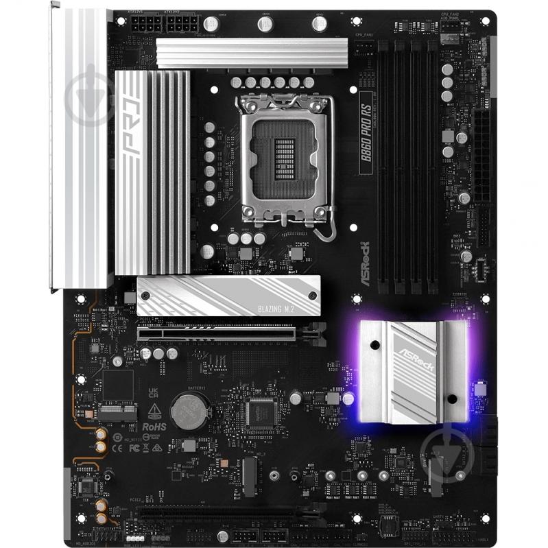 Материнская плата ASRock B860 Pro RS (Socket 1851, Intel B860, ATX) - фото 1
