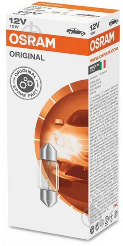Автолампа накаливания Osram C10W 10 Вт 1 шт. (4008321094353) - фото 2