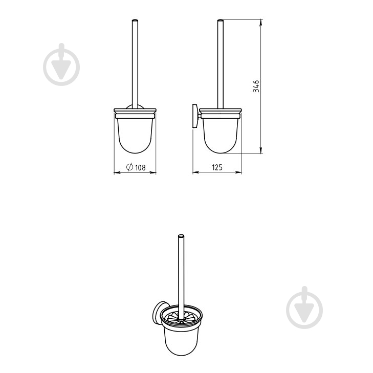 Ершик для унитаза Ferro Metalia 1 - фото 2