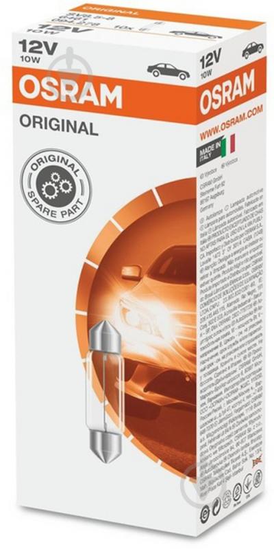 Автолампа розжарювання Osram C10W 10 Вт 1 шт. (4008321094261) - фото 2 Автолампа розжарювання Osram C10W 10 Вт 1 шт. (4008321094261) - фото 2