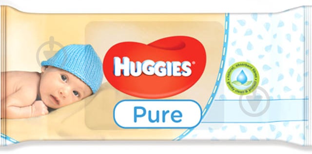 Салфетки Huggies Ultra Comfort Pure 2+1 56х3 168 шт. - фото 1