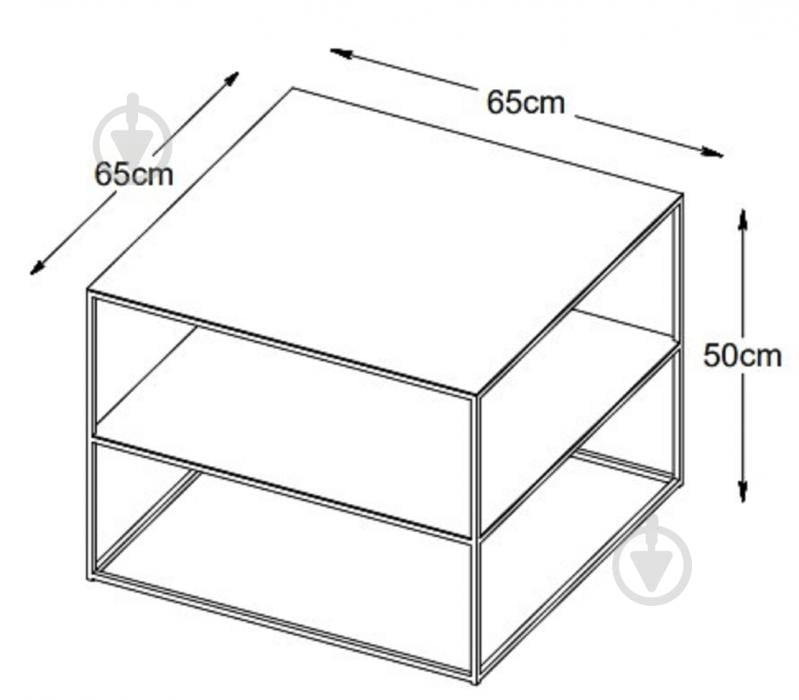 Стол журнальный Unique Furniture PEBBLE 650x650x500 мм черный/черный (44530600 ) - фото 4