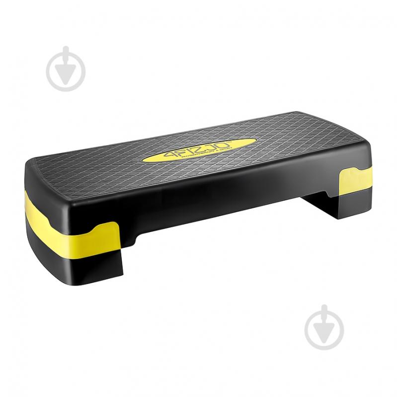 Степ-платформа 4fizjo 2-ступінчаста 69 х 28 х 10-15 см Black/Yellow (P-5907739310408) - фото 1