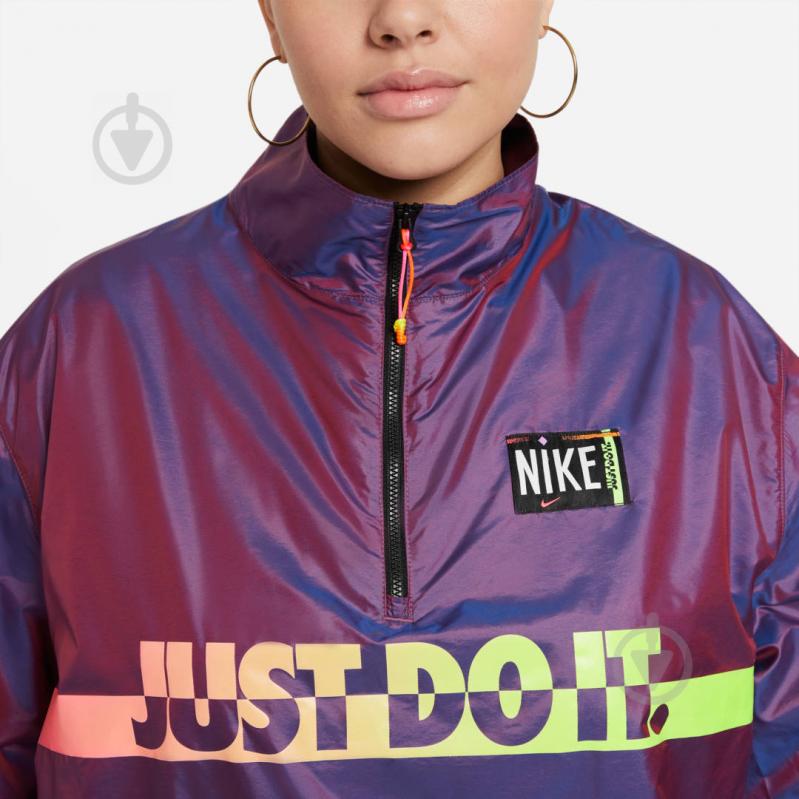 Анорак жіночий демісезонний Nike W NSW WVN PO JKT WASH DA2328-597 р.XS фіолетовий - фото 5