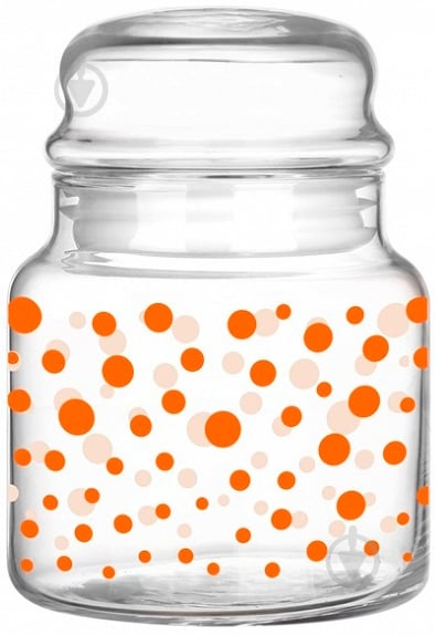 Банка Glasmark Orange Dots 635 мл 16-0030-0635-4313-19 - фото 1