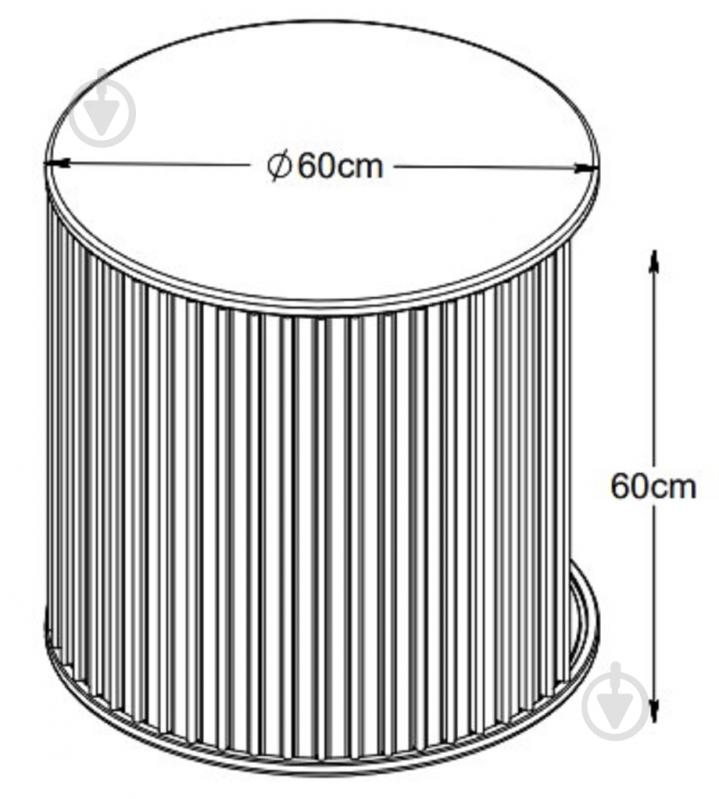 Стол журнальный Unique Furniture SIENA 600x600x600 мм черный/дуб черный (44540600 ) - фото 7