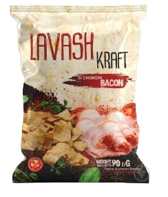 Снеки LAVASH KRAFT зі смаком бекону - фото 1