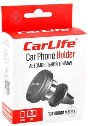 Держатель для мобильного телефона CarLife магнитный PH612 черный - фото 2