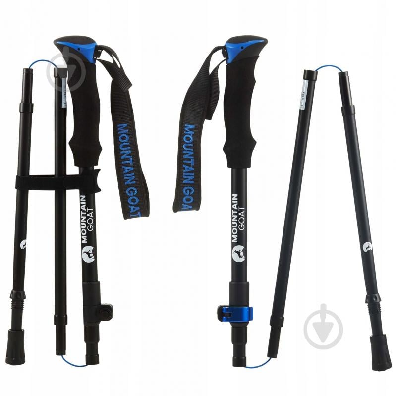 Трекинговые палки Mountain Goat Pro+ 43-130 см Black/Blue (P-5907739318244) MG0007 - фото 9